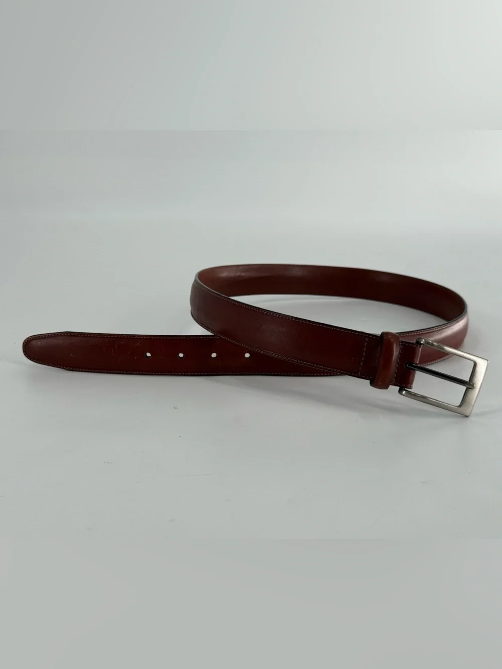 Perry Ellis Men’s Tan Brown Leather Belt 36